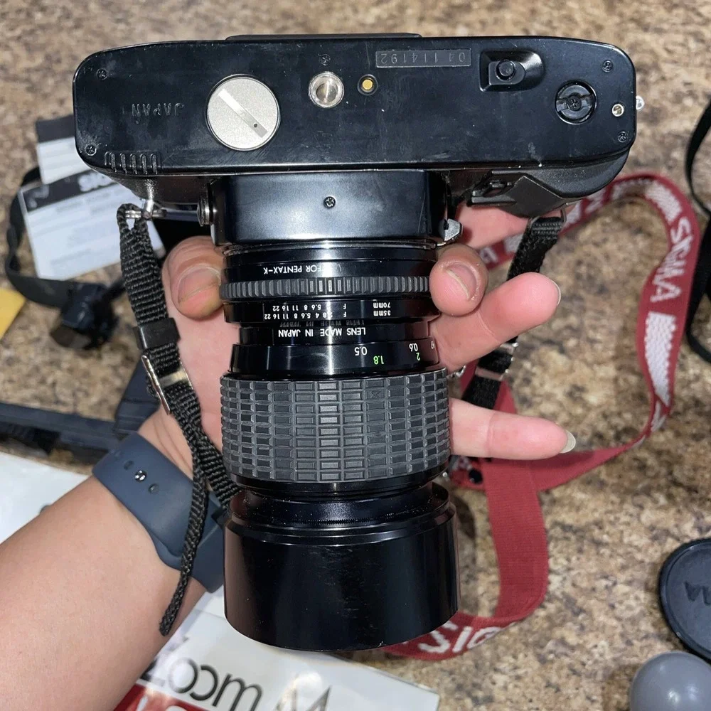 Sigma SA-1 Camera Sigma 35-70mm & 70-210 Zoom Lens w/ Case & Strap Untested LOT